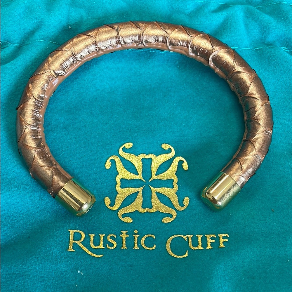 Rustic Cuff Copper and Gold Bracelet
